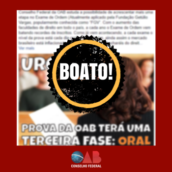 Conselho Federal alerta sobre notícia falsa nas redes sociais de mudanças no Exame de Ordem