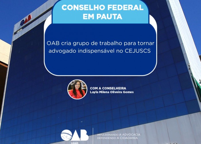 Conselho Federal: OAB cria grupo de trabalho para tornar advogado indispensável no CEJUSCS