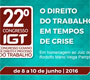 IGT promove o 22º Congresso Goiano de Direito e Processo do Trabalho