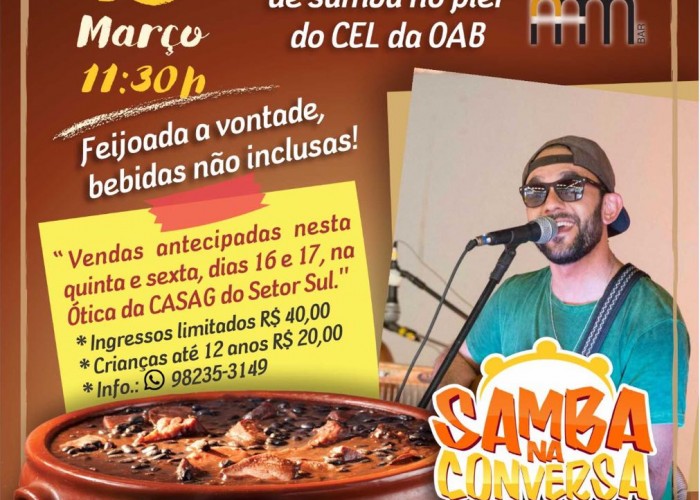 Deu Samba no CEL agita programação no Pier do CEL da OAB