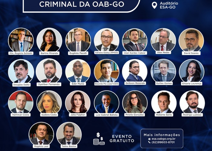 OAB-GO e ESA realizam o I Encontro da Advocacia Criminal