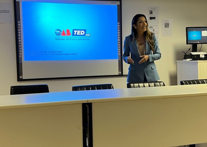 TED apresenta composição e aspectos do trabalho em palestra para alunos de Direito da UFG