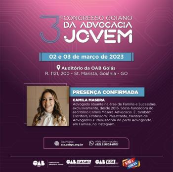 Advogada Camila Masera é confirmada como palestrante no 3º Congresso da Advocacia Jovem; inscrições abertas