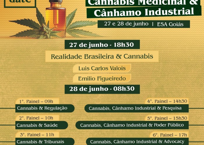 OAB-GO promove Congresso Goiano de Cannabis Medicinal e Cânhamo Industrial; inscrições abertas