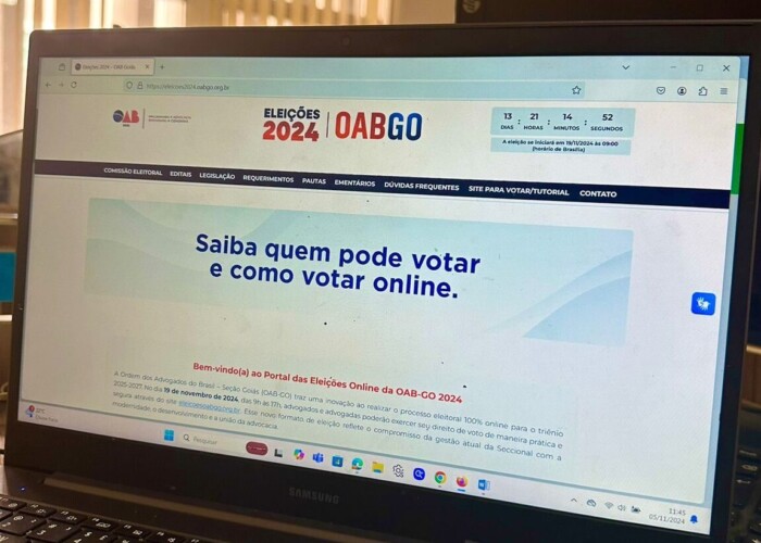 OAB-GO disponibiliza site exclusivo para as eleições de 2024