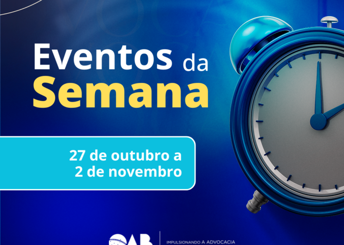 Eventos da semana na OAB-GO; confira a agenda de 27/10 a 02/11