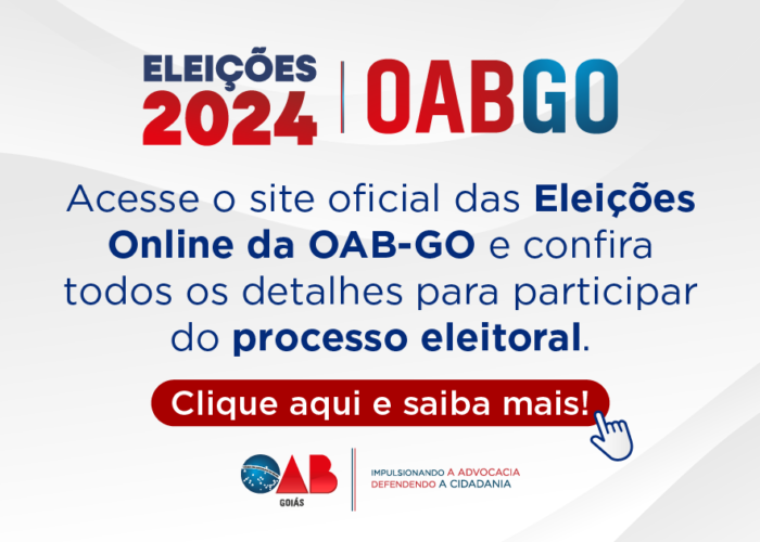 OAB-GO disponibiliza site exclusivo para as eleições de 2024